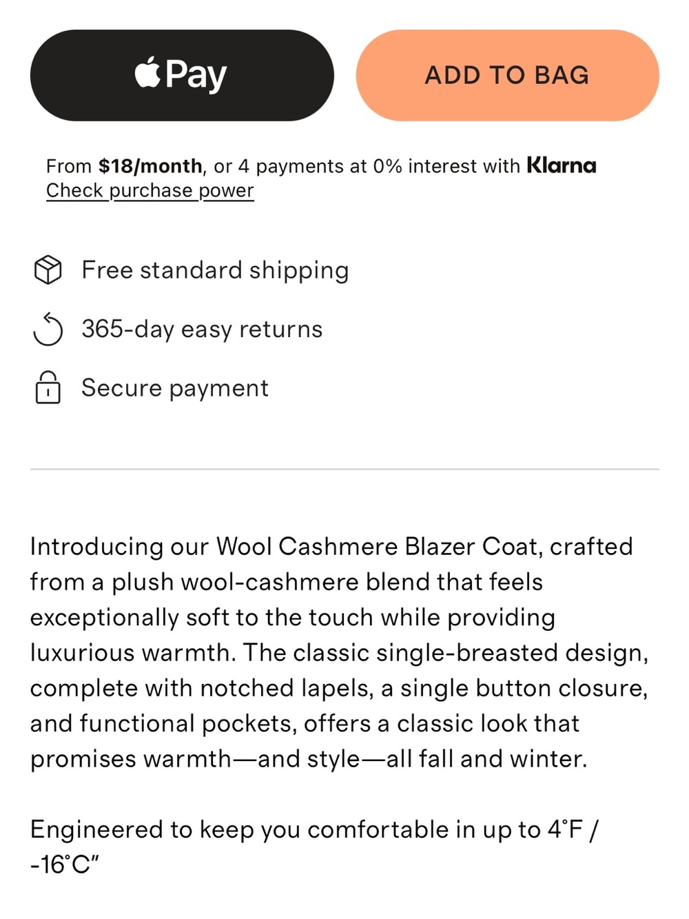 Quince Women's Dark Gray Wool-Blend Single-Button Trench Coat - Picture 5 of 5